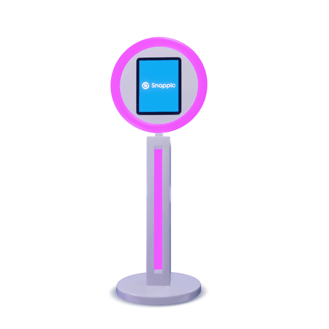 A modern iPad photo booth setup