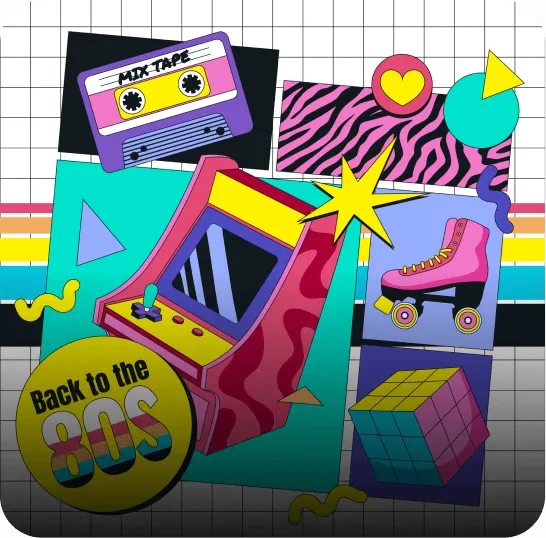 80's - themed photo booth experience