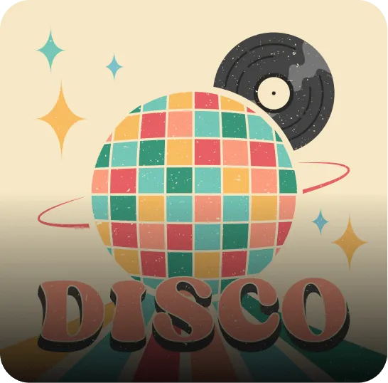 Disco - themed photo booth experience