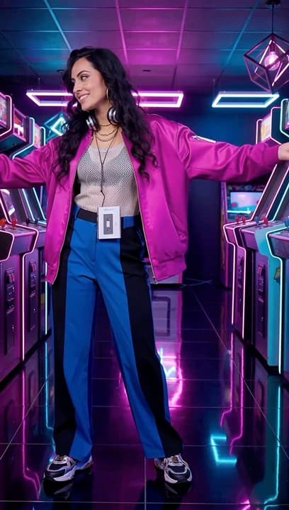 A neon arcade night