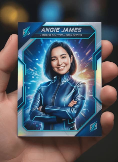 AI-FX trading card effect creating collectible cards from guest photos