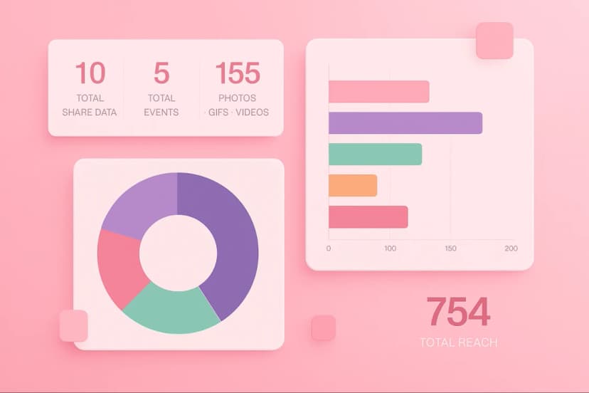 Snappic analytics dashboard showing real-time event engagement data
