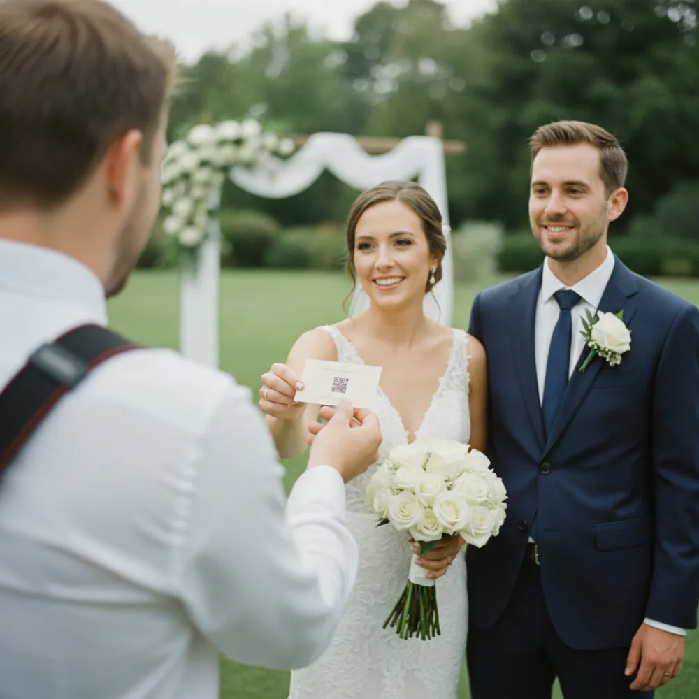 Event Photography Software - Step 1: Hand Out a QR Card